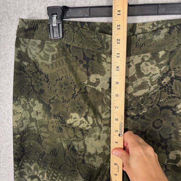 VTG 90s First Option Velvet Pants 16 Floral Lace Forest Hunter Maximalist Luxury - Picture 5 of 10